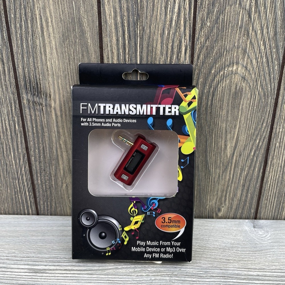 Audio Wireless FM Transmitter 3.5mm Audio Plug Uni Compatibility For All Phones
